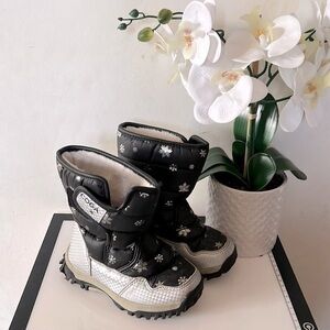 Warm winter snow boots girls boys Velcro R28#1